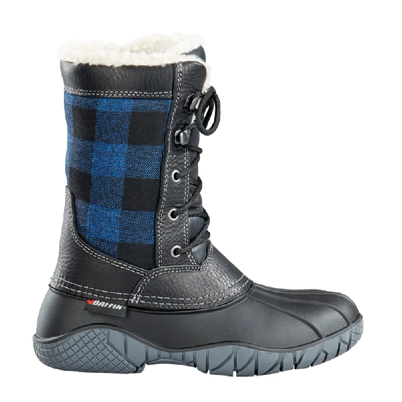 Men's solid - color snow boots in black or brownJasper Plaid Lace Up Duck Boots