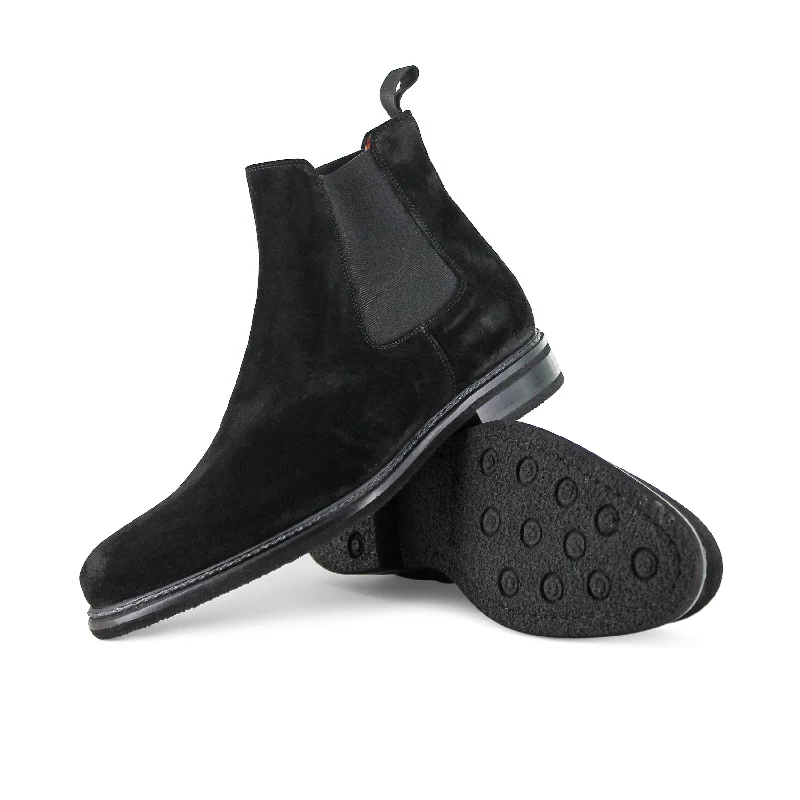 Men's arch - support Chelsea boots for better postureT590 - Velour Nero