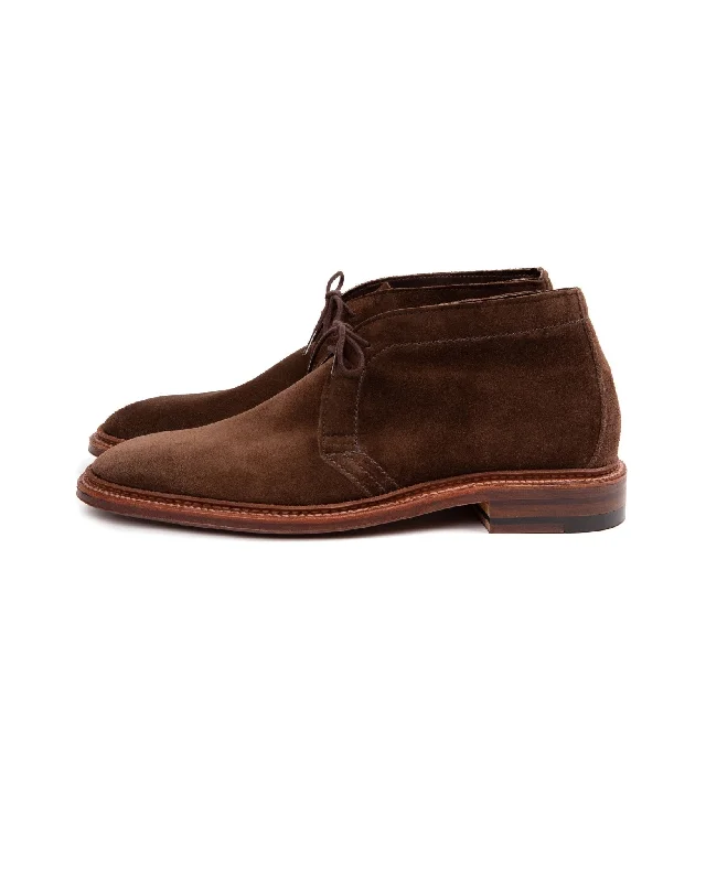 Men's black leather chukka boots with a modern, sleek silhouetteAlden Unlined Suede Chukka Boot: Dark Brown 1492 Men's black leather chukka boots with a modern, sleek silhouetteAlden Unlined Suede Chukka Boot: Dark Brown 1492