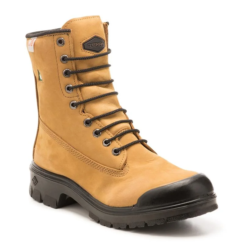 Men's work & safety boots with a quick - lace system for easy on and offSentry Men's 8" steel toe leather work boots 1994B/994BTN