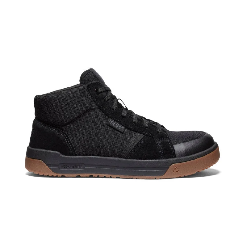 Men's water - repellent leather work & safety boots for outdoor workMen's Kenton Mid Work Shoe (Carbon Toe)  |  Black/Gum