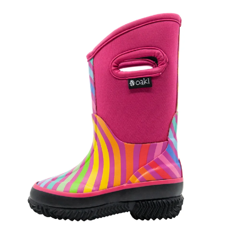 Men's Gore - Tex membrane snow boots for breathabilityRainbow Stripes Neoprene Rain/Snow Boots