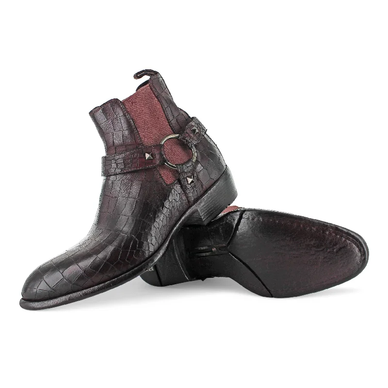 Men's brown Chelsea boots in various shades for versatilityDE02A - Cocco Bordo Harness Men's brown Chelsea boots in various shades for versatilityDE02A - Cocco Bordo Harness