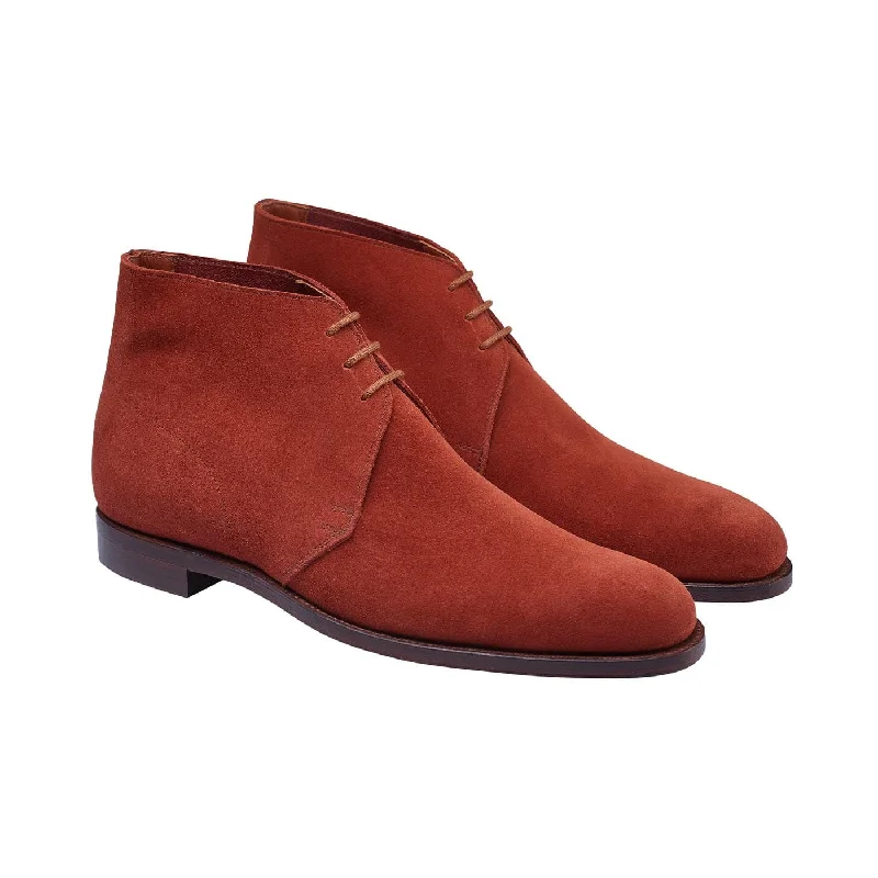 Men's black leather chukka boots with a modern, sleek silhouetteChukka Terracotta Suede Men's black leather chukka boots with a modern, sleek silhouetteChukka Terracotta Suede