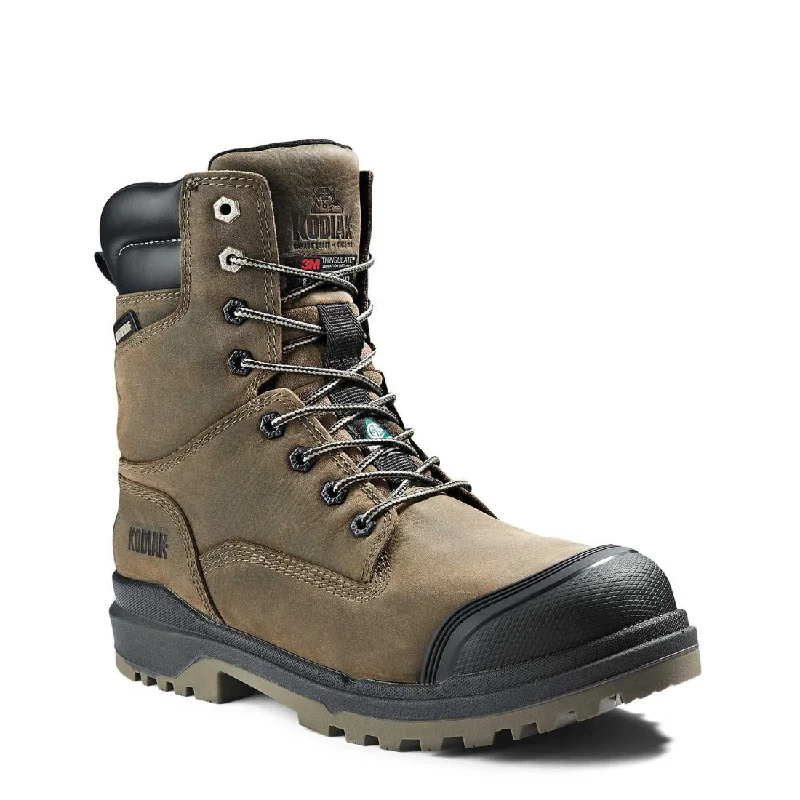 Men's insulated work & safety boots for cold - climate workKodiak Karluk Men's 8" Waterproof Composite Toe Work Boot - 8379FS Brown Men's insulated work & safety boots for cold - climate workKodiak Karluk Men's 8" Waterproof Composite Toe Work Boot - 8379FS Brown