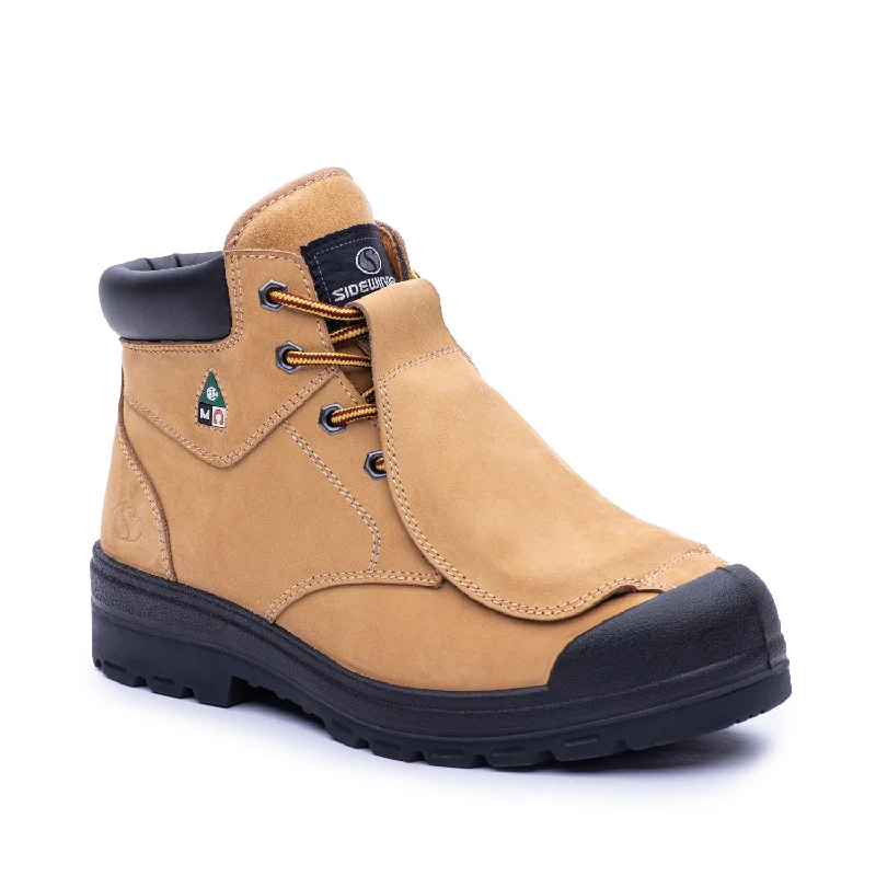 Men's high - ankle support work & safety boots for construction sitesMet-Lite  Tan 6" Steel Toe Metguard work boots 634 - Limited Sizing