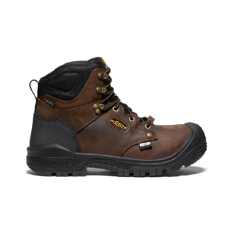 Men's work & safety boots with a padded collar for ankle comfortMen's Independence 6" Insulated Waterproof Boot (Carbon Toe)  |  Dark Earth/Black