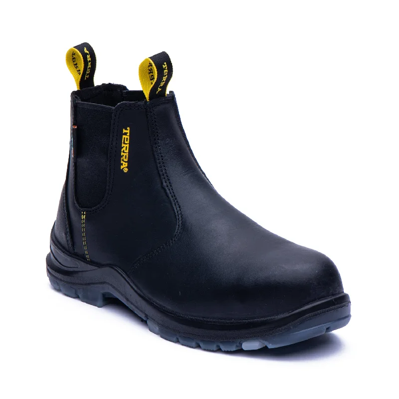 Men's ESD (electro - static discharge) work & safety boots for cleanroom environmentsMurphy Black Unisex 6" Composite Toe Work Boots A4NRFBLK