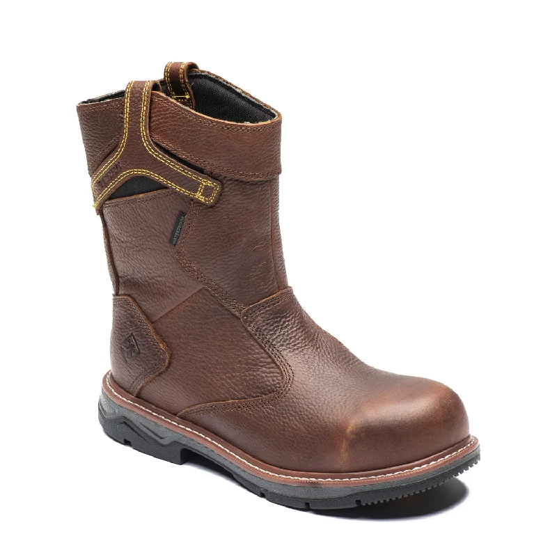 Men's work & safety boots with a flame - resistant upper for firefighting or welding workPatton Wellington Unisex 8" Aluminum Toe Pull On Work Boots 4TCBBN