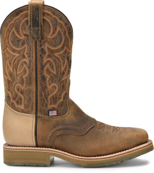 Men's work & safety boots with a cushioned midsole for comfortDOUBLE H DWIGHT DH3567 DOMESTIC SQ TOE ROPER