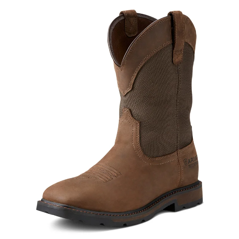 Men's work & safety boots with a quick - lace system for easy on and offMen's Groundbreaker Wide Square Toe Water Proof Steel Toe Work Boot