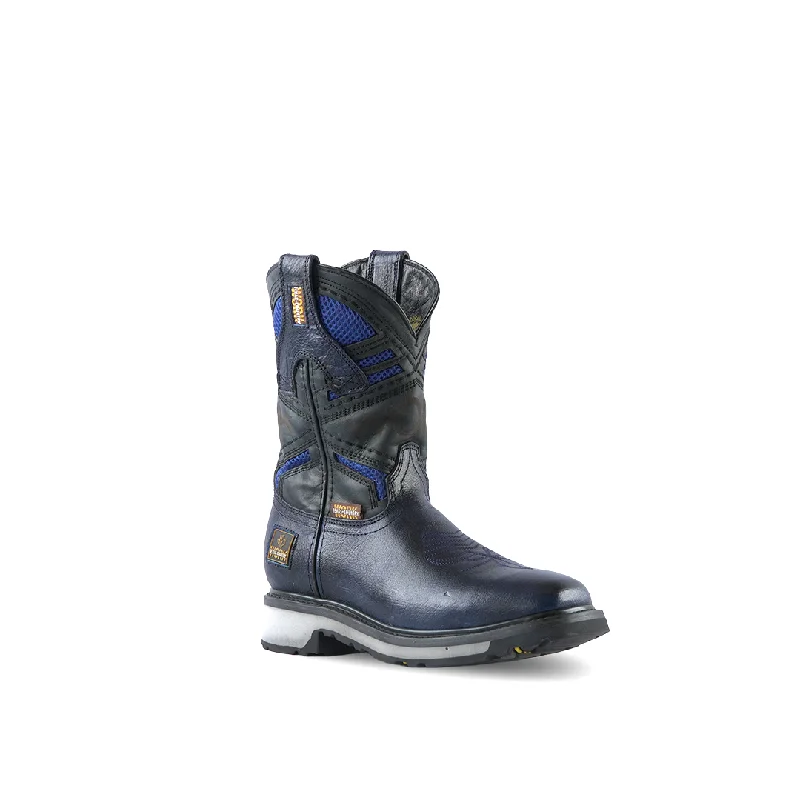 Men's breathable mesh - lined work & safety boots for hot weatherTexas Country Work Boot Bawyno Blue Black E05