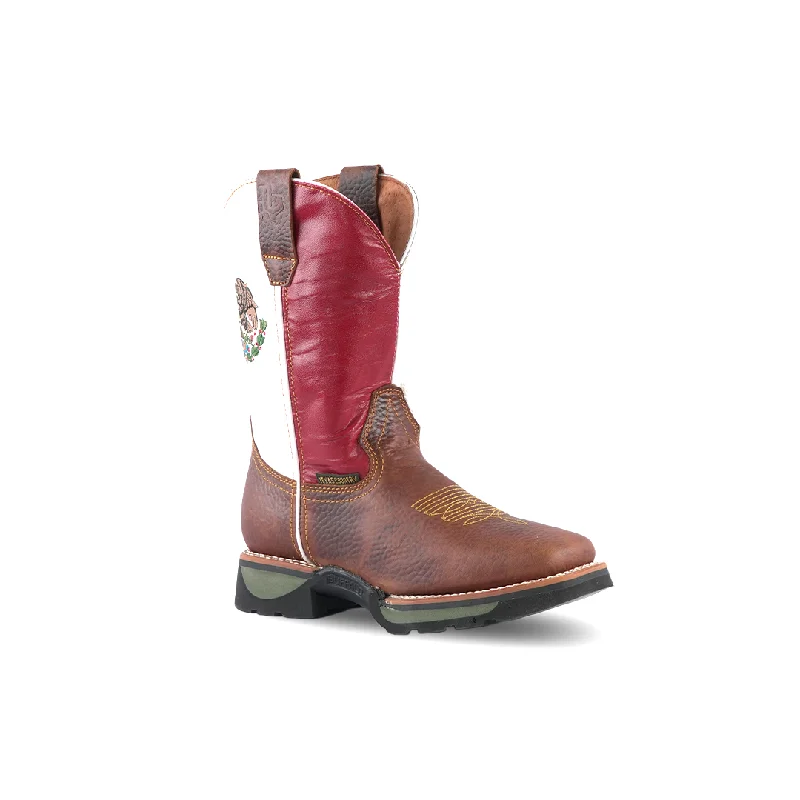 Men's work & safety boots with a high - traction lug pattern for uneven groundTexas Country Work Boot Rino Miel 6077