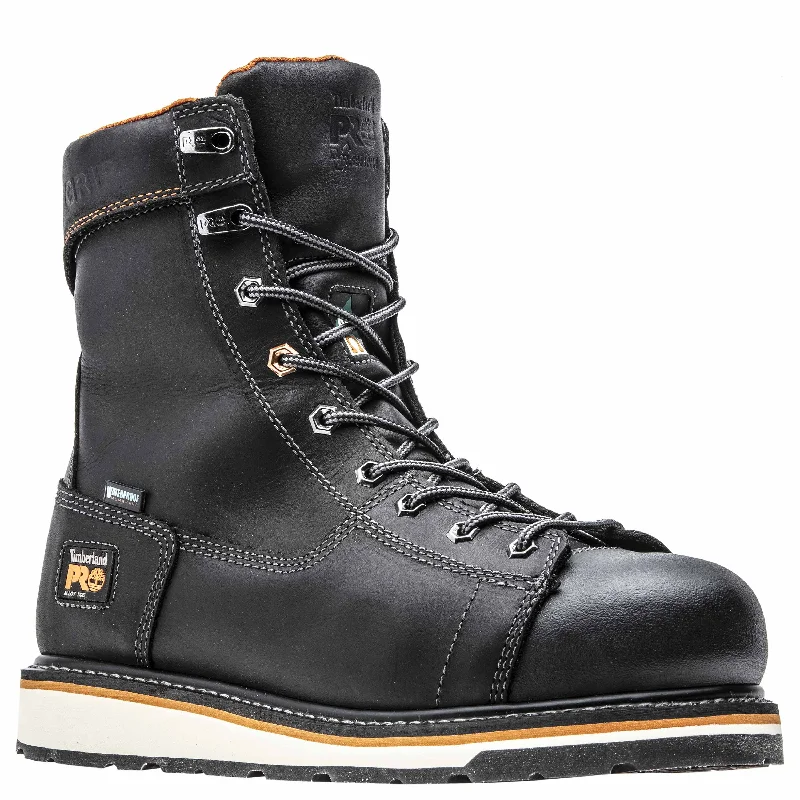 Men's shock - absorbing work & safety boots for long - hours standingTimberland Pro Men's 8" Gridworks Black CSA Alloy Toe Work Boots TB0A12EO001 Men's shock - absorbing work & safety boots for long - hours standingTimberland Pro Men's 8" Gridworks Black CSA Alloy Toe Work Boots TB0A12EO001