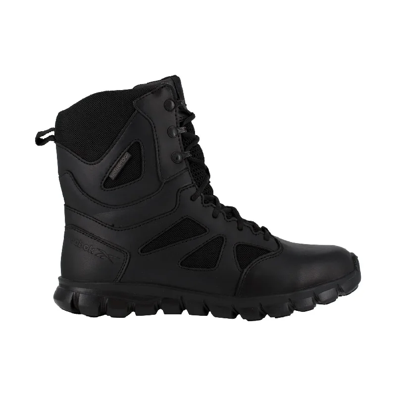 Men's chemical - resistant work & safety boots for laboratory useSublite Cushion 8 Inch Soft-Toe Waterproof Side Zip Tactical Boot Black