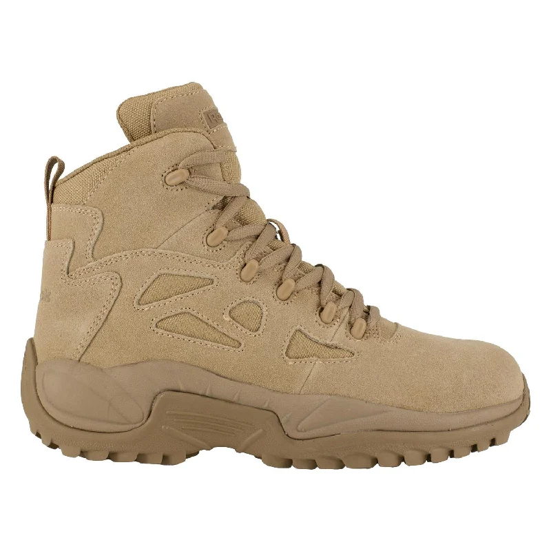 Men's anti - static work & safety boots for electronics industryRapid Response Rb 6 Inch Composite-Toe Side Zip Military Work Boot Desert Tan
