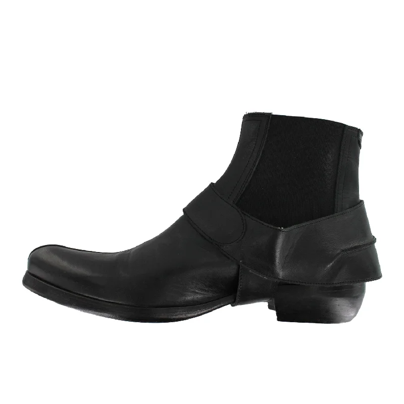 Men's studded Chelsea boots for an edgy and rebellious vibe3103C - Black Chelsea With Yellow Iron Cross Men's studded Chelsea boots for an edgy and rebellious vibe3103C - Black Chelsea With Yellow Iron Cross