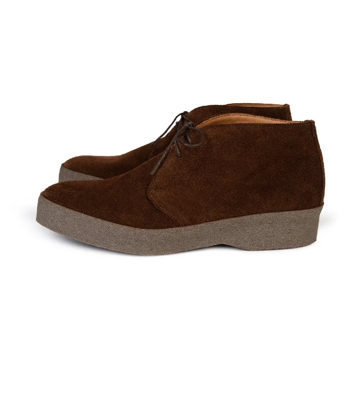 Men's shock - absorbing desert boots with a cushioned insole for all - day comfortSanders Hi-Top Suede Chukka Boot: Polo Snuff Men's shock - absorbing desert boots with a cushioned insole for all - day comfortSanders Hi-Top Suede Chukka Boot: Polo Snuff