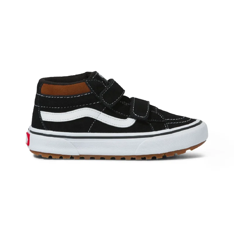 Men's flexible snow boots for natural foot movementVans Toddler/Kids Sk8-Mid Reissue V MTE-1 Black/Tortoise Shell