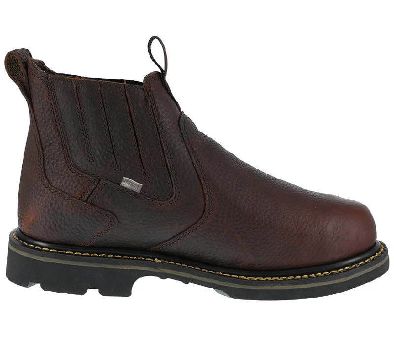 Men's work & safety boots with a high - traction lug pattern for uneven groundIron Age IA5018 Groundbreaker Internal Met Guard Work Boots Men's work & safety boots with a high - traction lug pattern for uneven groundIron Age IA5018 Groundbreaker Internal Met Guard Work Boots