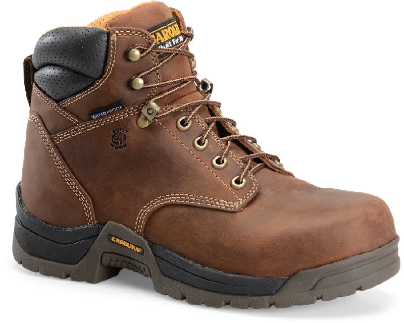 Men's work & safety boots with a reflective strip for low - light visibilityCarolina CA5520 Bruno Lo Composite Toe 6" Work Boots