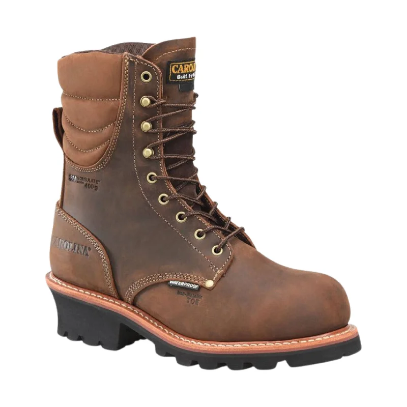 Men's puncture - resistant work & safety boots with Kevlar soleCarolina Men's Hemlock Insulated 400G Composite Toe Logger Work Boots - Medium Brown Men's puncture - resistant work & safety boots with Kevlar soleCarolina Men's Hemlock Insulated 400G Composite Toe Logger Work Boots - Medium Brown