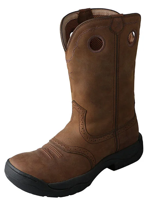 Men's high - ankle support work & safety boots for construction sitesTwisted X All Around Boot (Distressed Saddle)