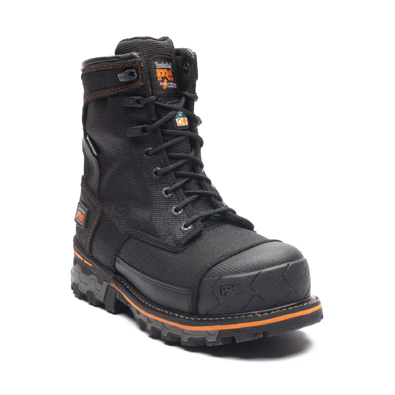 Men's work & safety boots with a high - traction lug pattern for uneven groundBoondock Double Weave Nylon Men's 8" composite toe work boots A1VYP