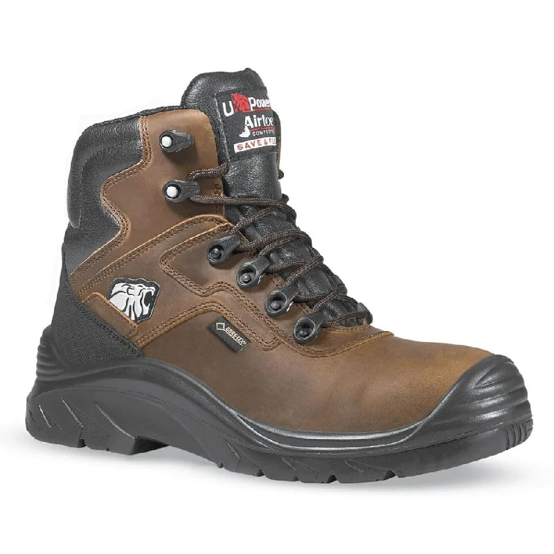 Men's work & safety boots with a reflective strip for low - light visibilityU-Power Climb GTX S3 HRO HI CI WR SRC Composite Safety Work Boot