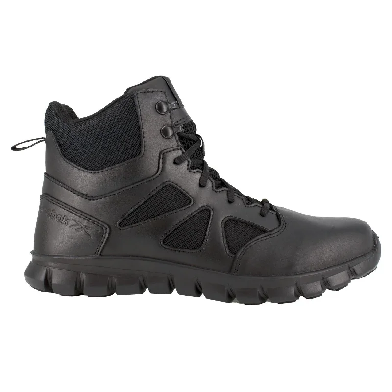 Men's work & safety boots with a chemical - resistant rubber soleSublite Cushion 6 Inch Soft-Toe Side Zip Tactical Stealth Boot Black Men's work & safety boots with a chemical - resistant rubber soleSublite Cushion 6 Inch Soft-Toe Side Zip Tactical Stealth Boot Black