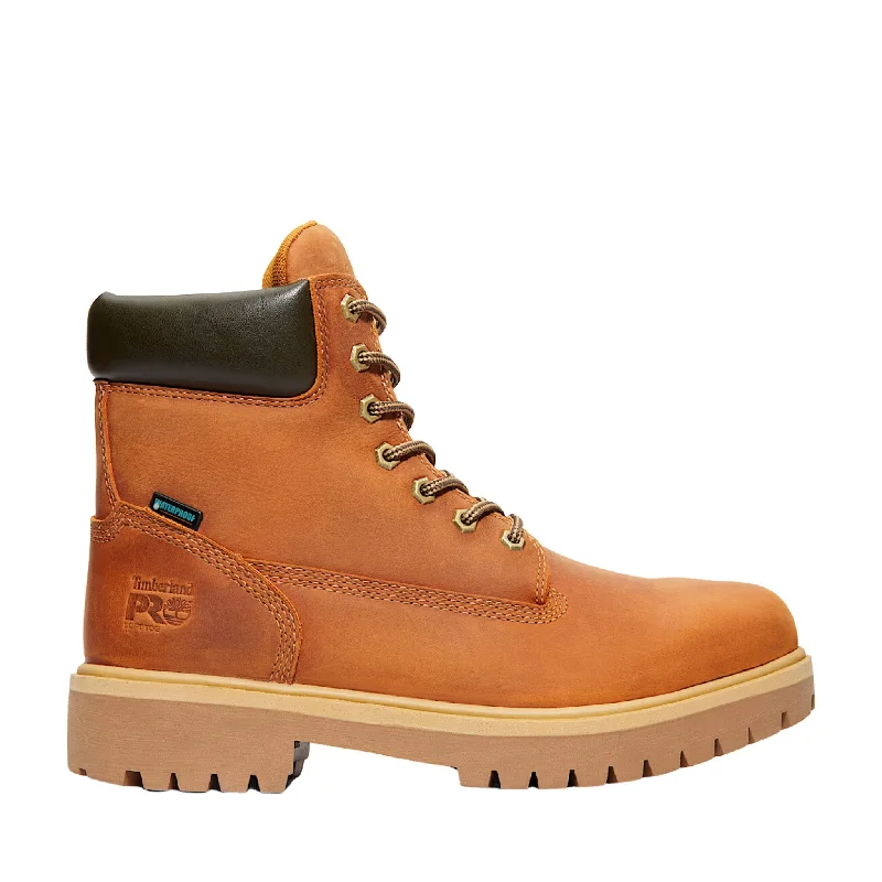 Men's insulated work & safety boots for cold - climate workTimberland Pro Men's Direct Attach 6 Inch Waterproof Soft Toe Work Boots - Brown/Marigold