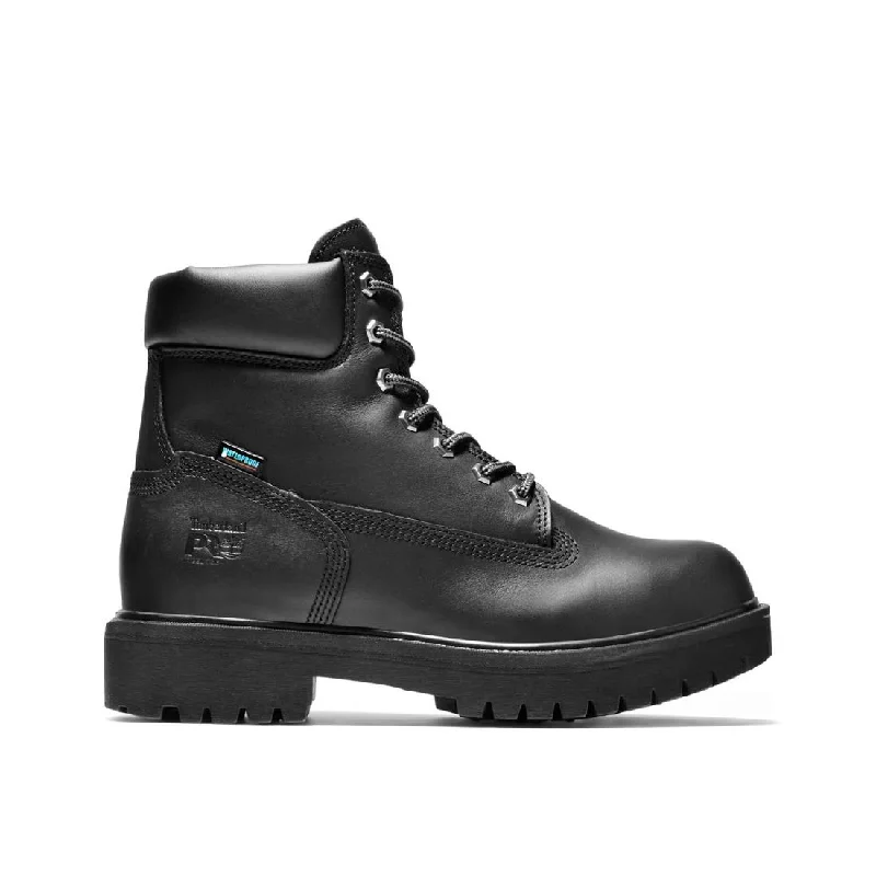 Men's work & safety boots with a padded collar for ankle comfortDirect Attach 6 Inch Steel-Toe Waterproof Ins 200G Work Boot Black
