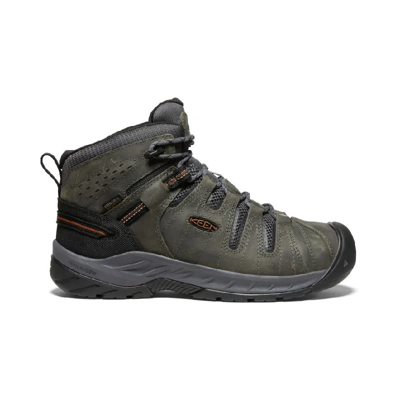 Men's carbon fiber toe work & safety boots for lightweight protectionMen's Flint II Waterproof Mid (Soft Toe)  |  Steel Grey/Tortoise Shell