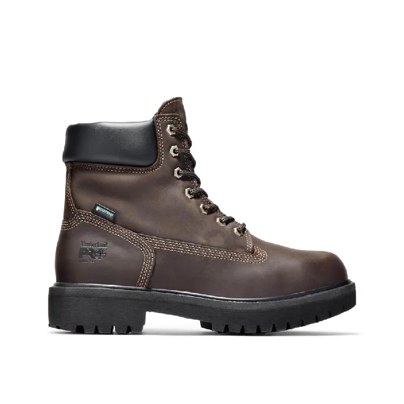 Men's breathable mesh - lined work & safety boots for hot weatherDirect Attach 6 Inch Steel-Toe Waterproof Ins 200G Work Boot Dark Brown