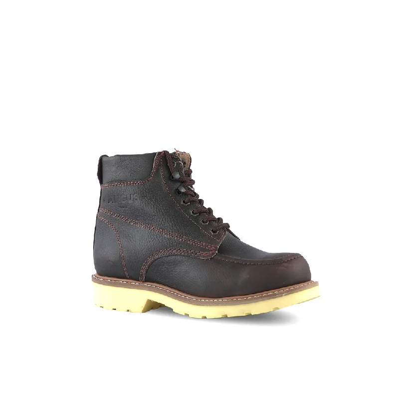 Men's work & safety boots with a padded collar for ankle comfortAngus Work Boot Work Eco Flother Choco Wolverine E310