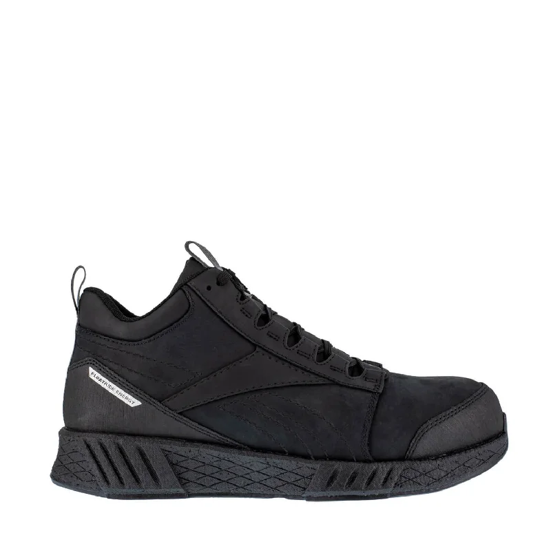 Men's water - repellent leather work & safety boots for outdoor workFusion Formidable Composite-Toe Athletic Mid-Cut Work Boot Black
