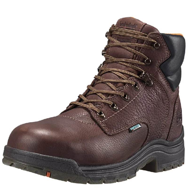 Men's work & safety boots with a flame - resistant upper for firefighting or welding workTimberland Pro Titan 6" Alloy Toe Waterproof (Dark Mocha) Men's work & safety boots with a flame - resistant upper for firefighting or welding workTimberland Pro Titan 6" Alloy Toe Waterproof (Dark Mocha)