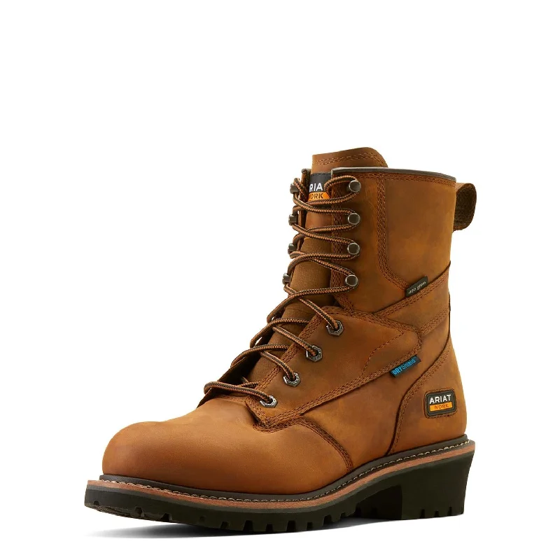 Men's work & safety boots with a toe cap made of aluminum alloyLogger Shock Shield Soft-Toe Waterproof Insulated Boot Copper Brown
