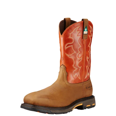 Men's work & safety boots with a toe cap made of aluminum alloyAriat Men's WorkHog Square Toe CSA Composite Toe - 10017170 Men's work & safety boots with a toe cap made of aluminum alloyAriat Men's WorkHog Square Toe CSA Composite Toe - 10017170