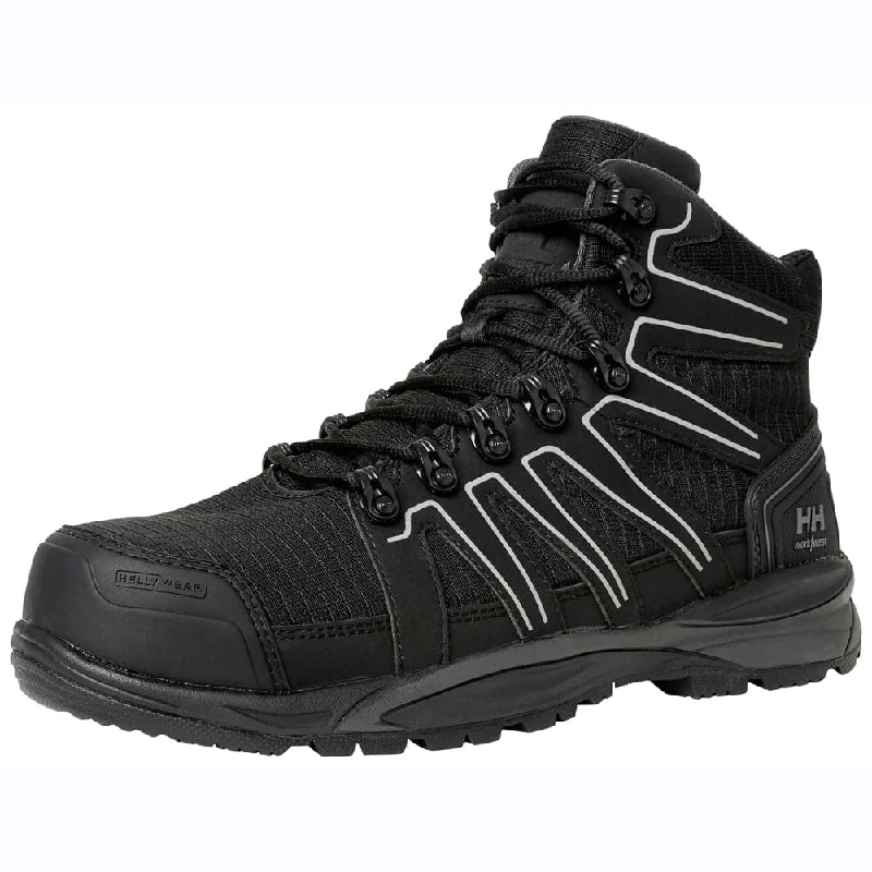 Men's water - repellent leather work & safety boots for outdoor workHelly Hansen 78422 Manchester Composite Toe Safety Mid Shoe Boot