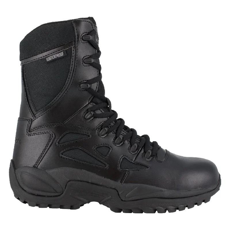Men's waterproof steel - toe work & safety boots for wet environmentsWomen's Rapid Response Rb 8 Inch Soft-Toe Waterproof Military Work Boot Black