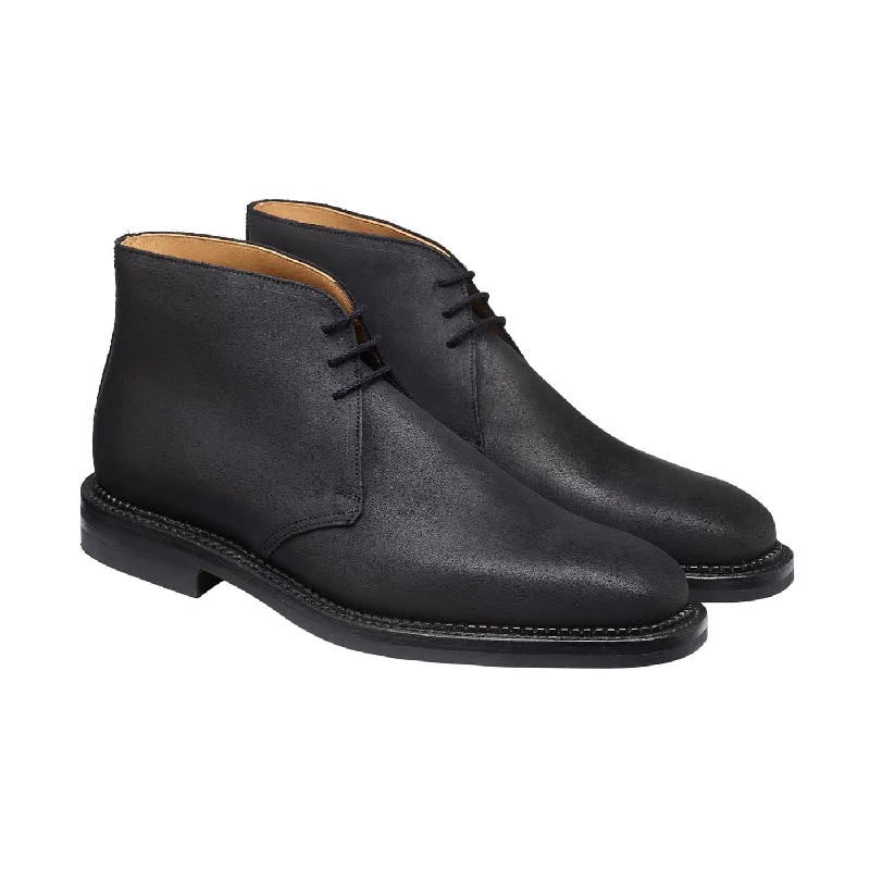 Men's leather and mesh hybrid desert boots for enhanced ventilationMolton Black Rough-Out Suede Men's leather and mesh hybrid desert boots for enhanced ventilationMolton Black Rough-Out Suede