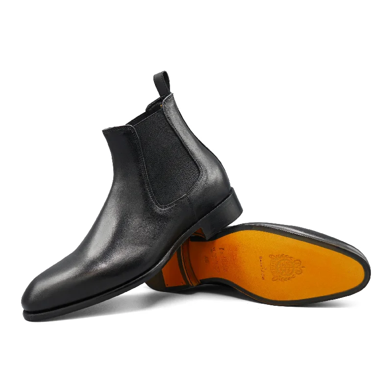 Men's low - heel Chelsea boots for a more casual and comfortable wearJOD32201 - Vitello Nero Men's low - heel Chelsea boots for a more casual and comfortable wearJOD32201 - Vitello Nero