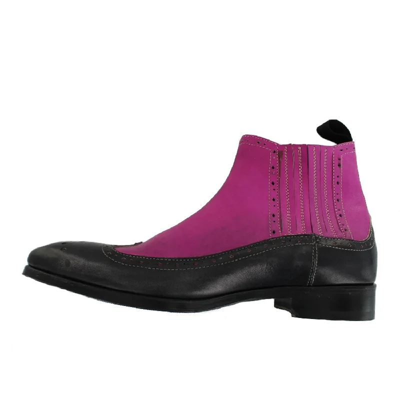 Men's minimalist Chelsea boots with clean lines and no extra details1365 - Fuchsia Navy Chelsea Brogue Men's minimalist Chelsea boots with clean lines and no extra details1365 - Fuchsia Navy Chelsea Brogue