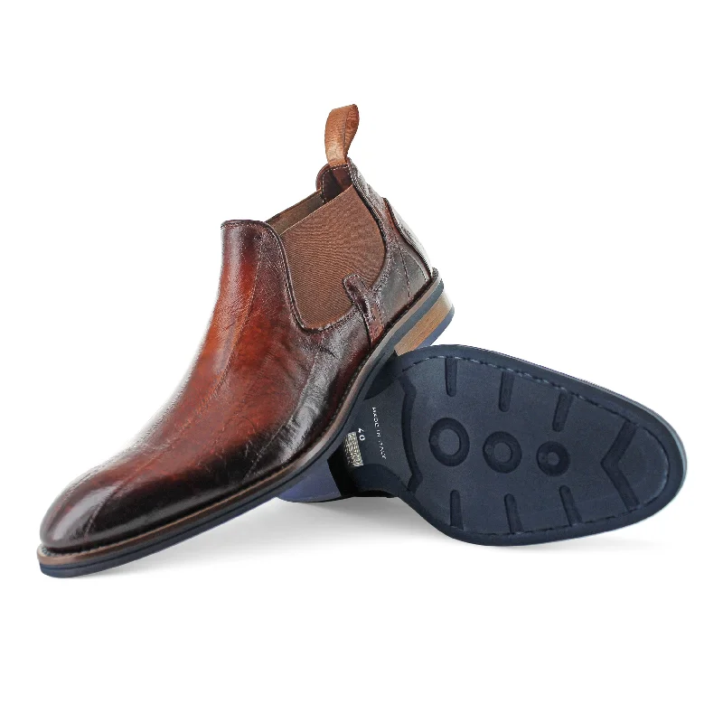 Men's distressed Chelsea boots for a rugged, vintage look8205 - Anguilla Tabacco
