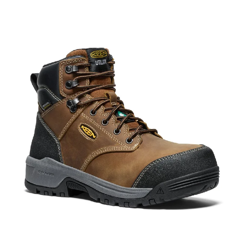Men's electrical - hazard resistant work & safety boots with composite toeKeen Evanston Men's 6" Waterproof Composite Toe Work Boot - 1029855 Brown Men's electrical - hazard resistant work & safety boots with composite toeKeen Evanston Men's 6" Waterproof Composite Toe Work Boot - 1029855 Brown