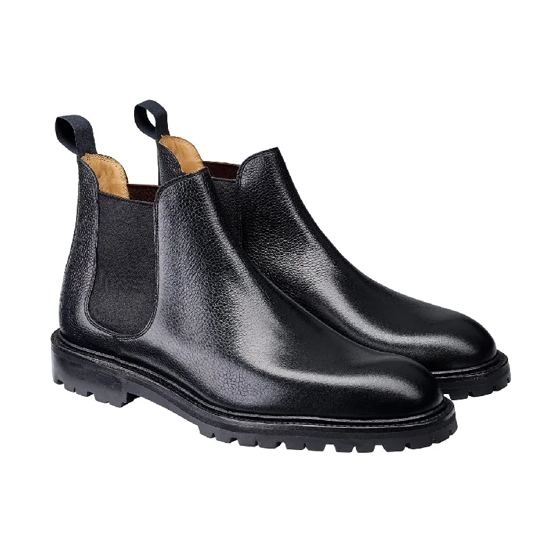 Men's suede Chelsea boots with a soft and luxurious textureChelsea 11 Black Scotch Grain Men's suede Chelsea boots with a soft and luxurious textureChelsea 11 Black Scotch Grain