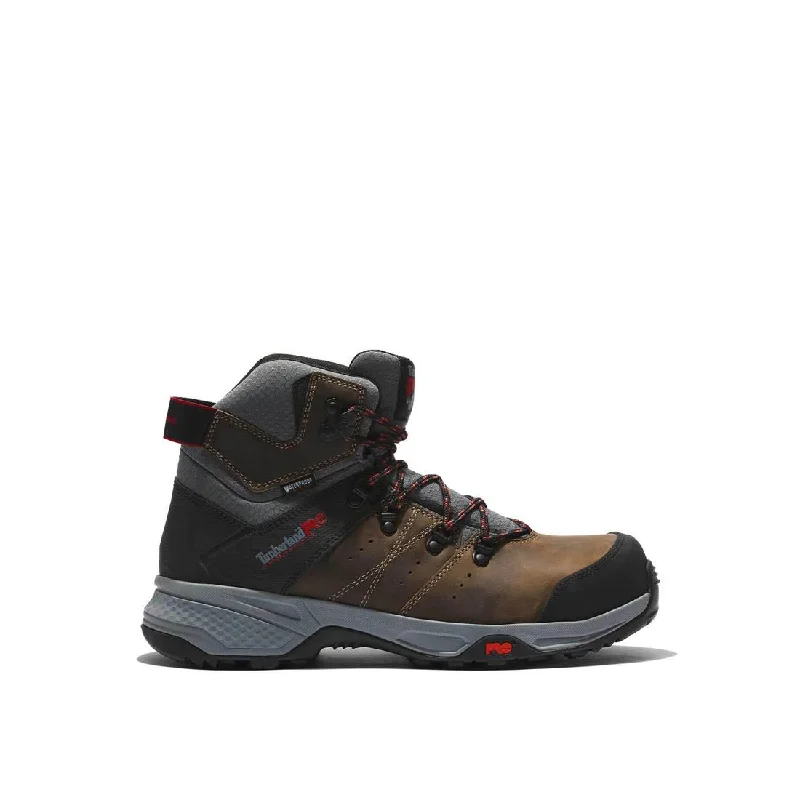 Men's work & safety boots with a chemical - resistant rubber soleSwitchback 6 Inch Composite-Toe Waterproof Work Boot Brown/Grey Men's work & safety boots with a chemical - resistant rubber soleSwitchback 6 Inch Composite-Toe Waterproof Work Boot Brown/Grey