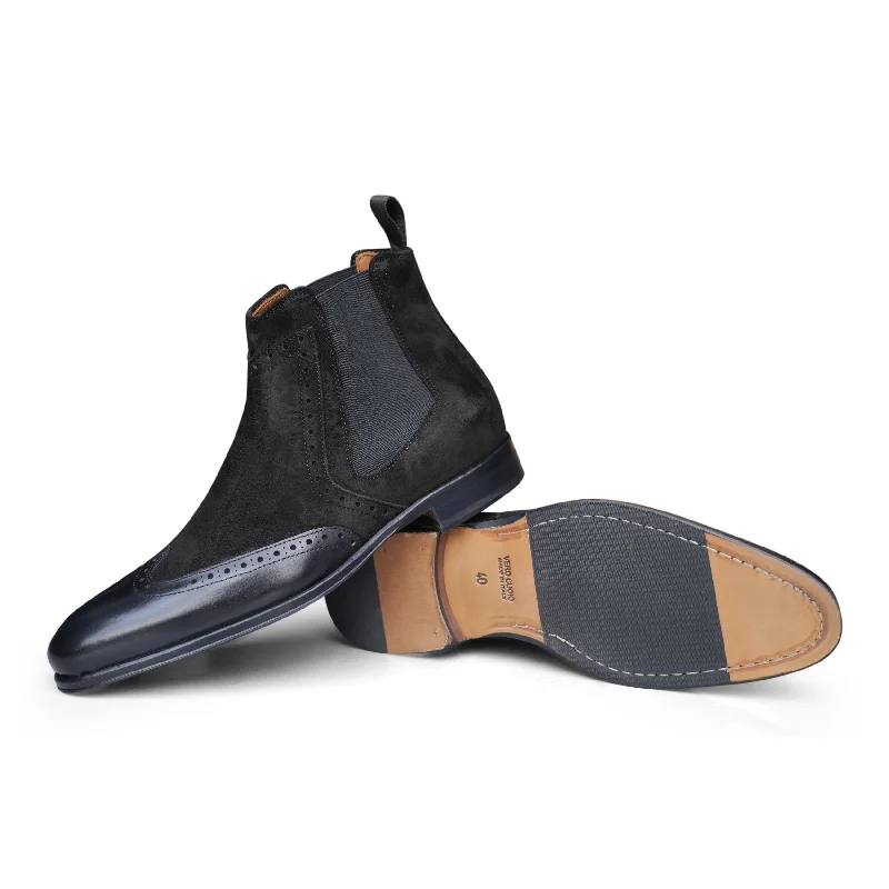 Men's high - top Chelsea boots that offer extra ankle support and a bold statement1142 - Bitols Suede Nero Men's high - top Chelsea boots that offer extra ankle support and a bold statement1142 - Bitols Suede Nero