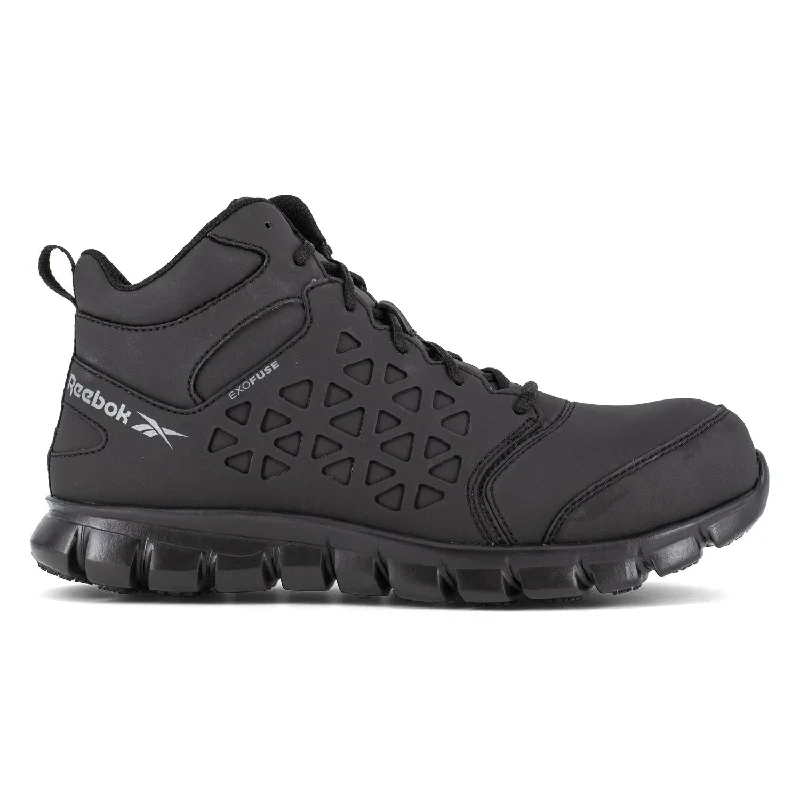 Men's work & safety boots with a flame - resistant upper for firefighting or welding workSublite Cushion Alloy-Toe Mid Cut Athletic Work Boot Black